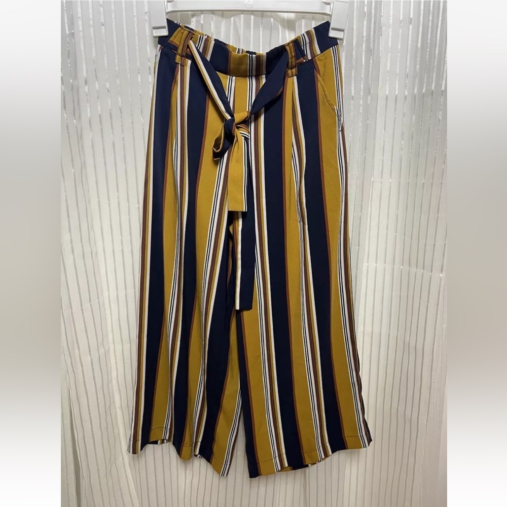 “Trafaluc Collection” Zara Striped Tie Front Elastic Waist Pockets SZ (M)